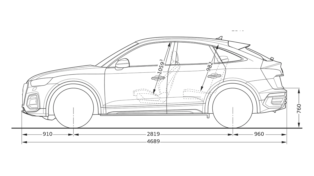 Side view Audi Q5 Sportback