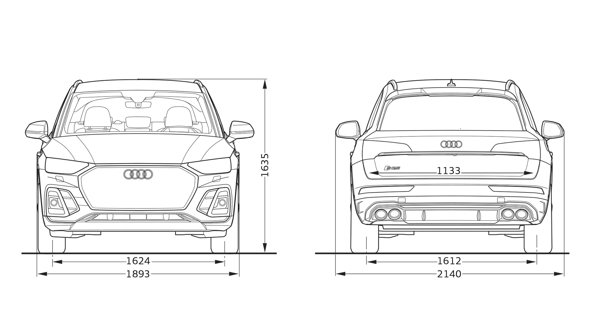 Front and rear view Audi SQ5
